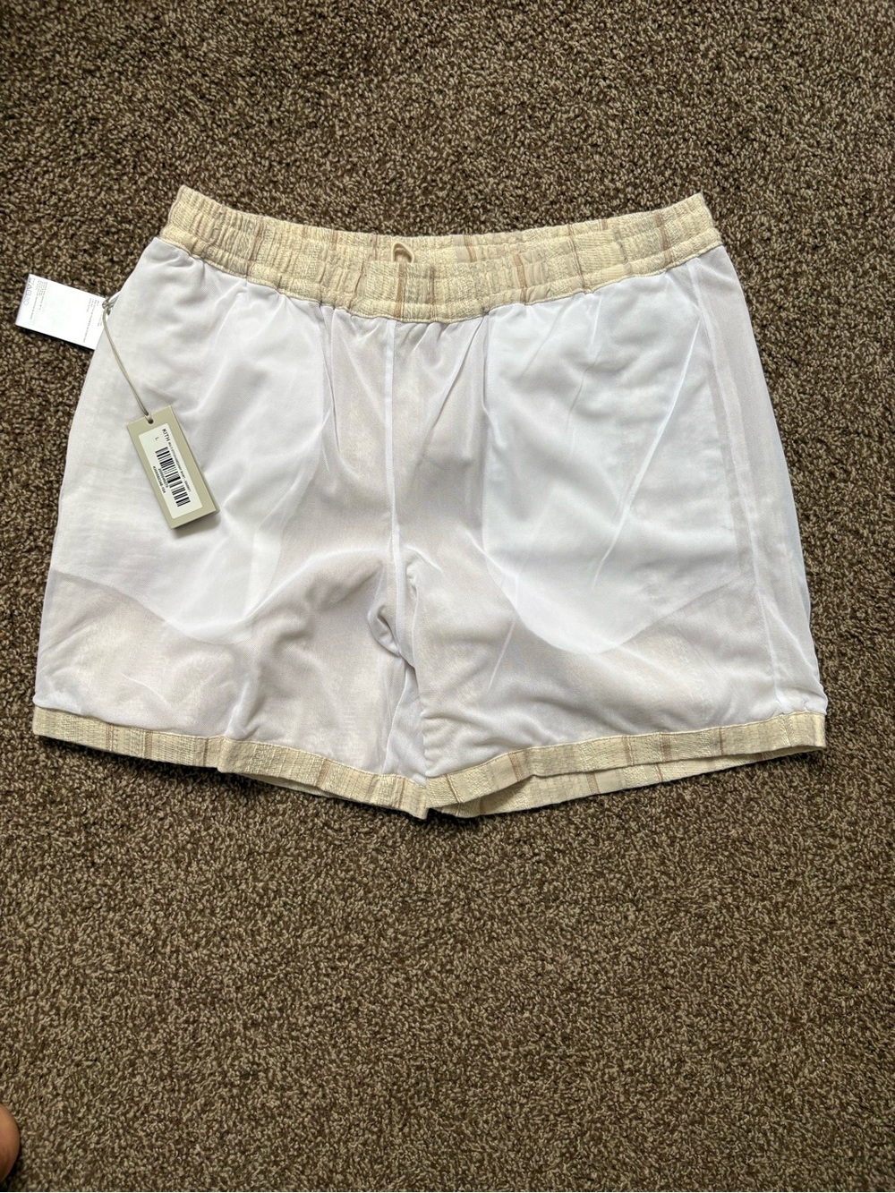 Kith Cream Striped Pull-On Shorts - Picture 6 of 7
